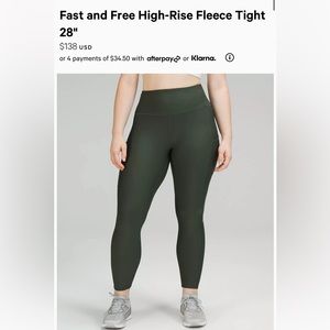 Green Lulu Leggings.
